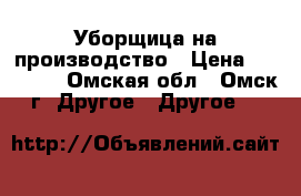 Уборщица на производство › Цена ­ 10 000 - Омская обл., Омск г. Другое » Другое   